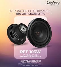 BAJO INFINITY DE 10 DE 2 O 4 OHMS CON SWITCH 350 RMS - INFINITY