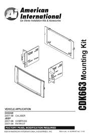 BASE DODGE 2007-08 JEEP 2007-08 COMPASS PATRIOT PANEL PARA MODIFICAR - AMERICAN INTERNATIONAL