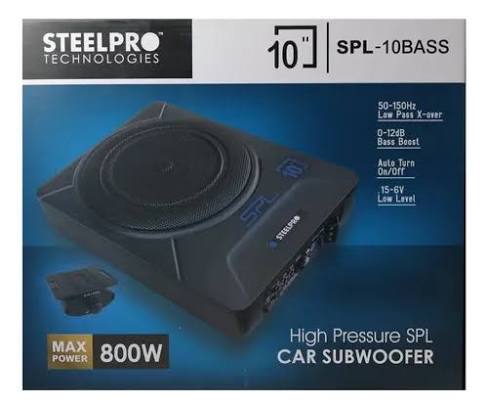 BAJO ENCAJONADO AMPLIFICADO ESPACIOS PEQUEÑOS DE 10 STEELPRO 1000 WATS